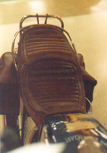 BMW leather motorcycle seat custom braided
