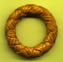 braided leather covered ring