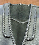  Here is a close up of the front lapels of this vest. 