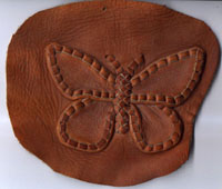  A leather butterfly - this is one of the first appliques I ever used and it continues to be popular. 