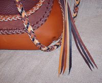  A close up picture to better show the different colors of this purse. 