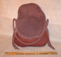  A look at the purse with one flap raised for access. 