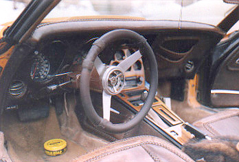 leather steering wheel cover and braided leather interior