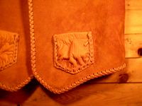 cowboy leather vest inside pockets