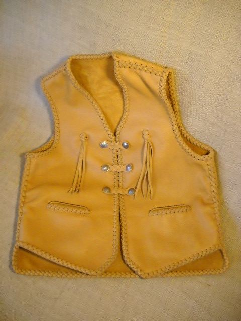 custom leather vest with tassels