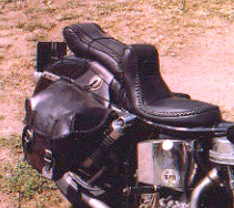 shovelhead motorcycle seat custom leather braided