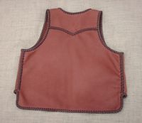  This picture of the back of the vest gives a better view of the back yoke and the draft flap. 